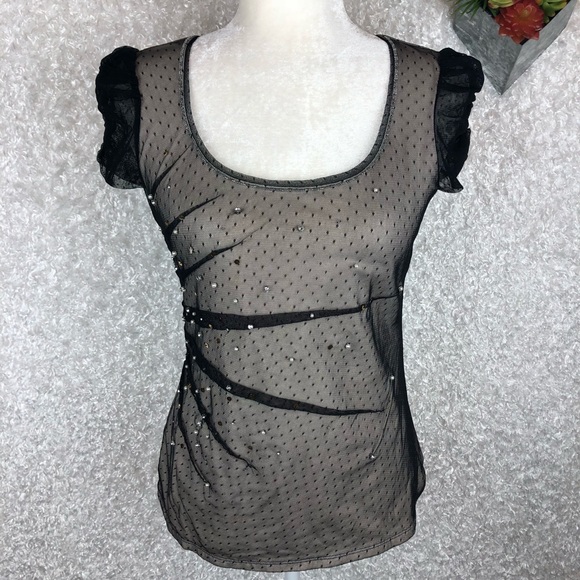 White House Black Market Tops - 5/$25 WHBM Embellished Blouse | S